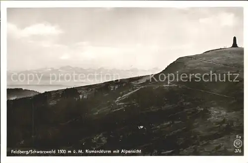 Feldberg Schwarzwald Bismarckturm Alpensicht  Kat. Feldberg (Schwarzwald)