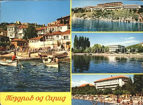 Ohrid Hafen Boote Strand Hotels Kat. Ohrid