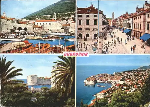 Dubrovnik Ragusa Strassenansicht Hafen Boote  Kat. Dubrovnik