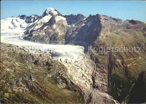 Rhonegletscher Glacier du Rhone Furkapass Galenstock Kat. Rhone