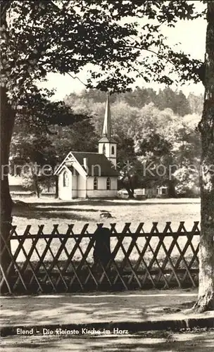 Elend Harz Die kleinste Kirche im Harz Kat. Elend Harz