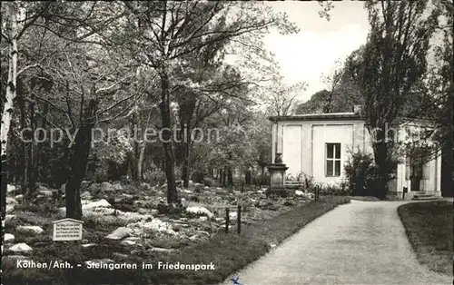 Koethen Anhalt Steingarten im Friedenspark Kat. Coethen