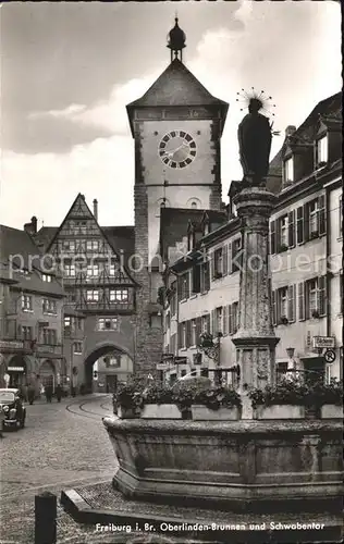 Freiburg Breisgau Oberlinden Brunnen Schwabentor Kat. Freiburg im Breisgau