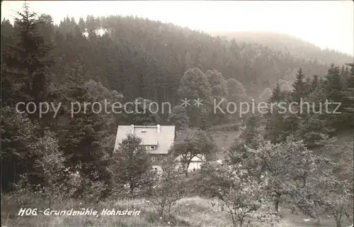 Hohnstein Saechsische Schweiz HOG Grundmuehle Kat. Hohnstein