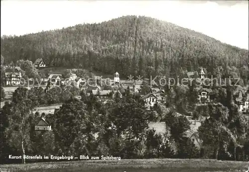 Baerenfels Erzgebirge Blick zum Spitzberg Kat. Altenberg