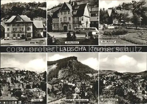 Lauscha Bahnhof Kulturhaus Hotel Fridolin Tierberg Kat. Lauscha
