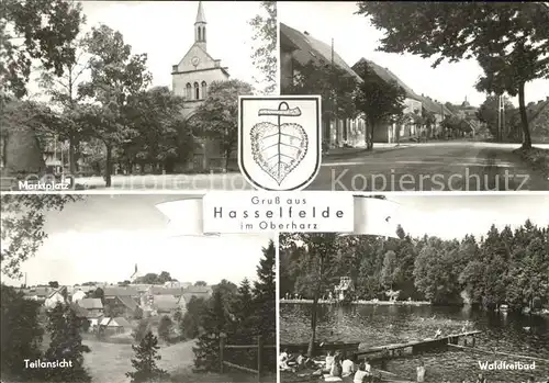 Hasselfelde Waldfreibad Marktplatz  Kat. Hasselfelde