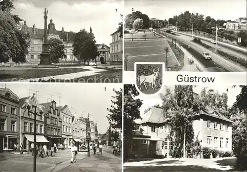 Guestrow Mecklenburg Vorpommern Schloss Bleicherstrasse Markt  Kat. Guestrow