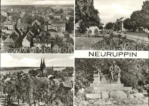 Neuruppin Kirche Denkmal Brunnen Kat. Neuruppin