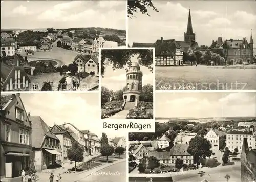 Bergen Ruegen Kirche Marktstrasse Markt Kat. Bergen