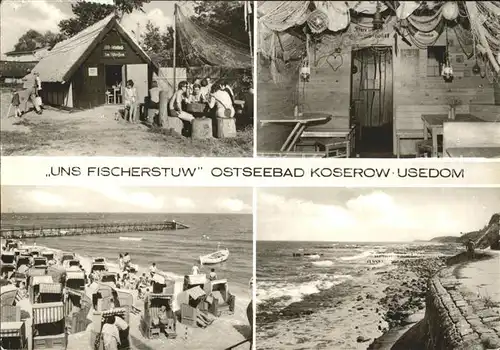 Koserow Ostseebad Usedom Streckelbergmauer Strand Kat. Koserow