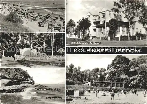 Koelpinsee Usedom Erholungsheim Zur Ostsee Streckelberg Konzertplatz Kat. Usedom