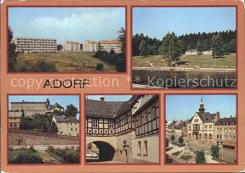 Adorf Vogtland Freiberger Tor Pfortenberg Waldbad Rathaus Kat. Adorf