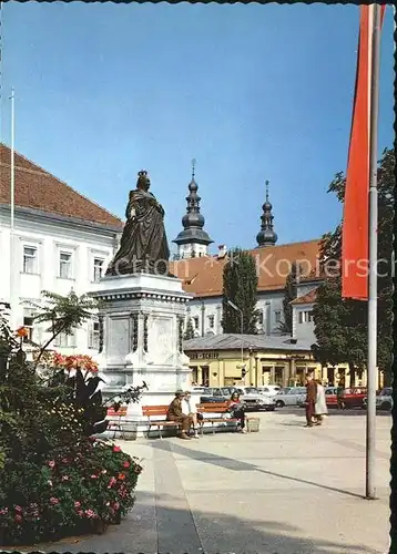 Klagenfurt Woerthersee Neuer Platz mit Denkmal Kaiserin Maria Theresia / Klagenfurt /Klagenfurt-Villach