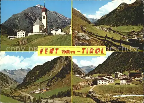 Vent Tirol Bergkirche Bergsteigerdorf Vent Winterstallen Kat. Soelden