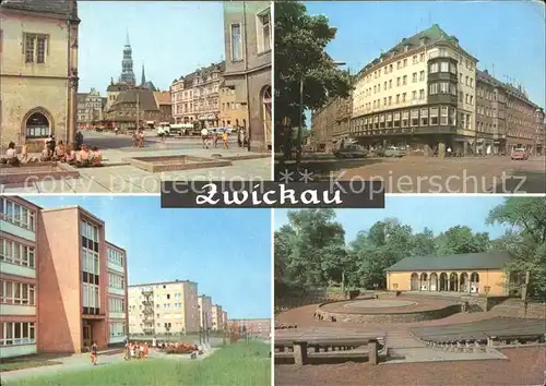 Zwickau Sachsen Blick zum Markt Ringkaffee Freilichtbuehne Kat. Zwickau