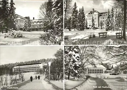 Bad Brambach Vogtland Haus Park Festhalle Fucik Heim Kat. Bad Brambach