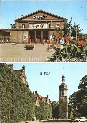 Riesa Sachsen Filmtheater Capitol Rathaus Kat. Riesa