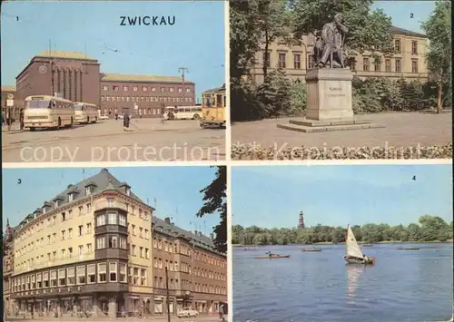 Zwickau Sachsen Hauptbahnhof Robert Schumann Denkmal Kat. Zwickau