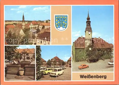 Weissenberg Sachsen Rathaus Marktbrunnen Kat. Weissenberg Sachsen