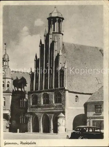 Grimmen Marktplatz Rathaus Kat. Grimmen