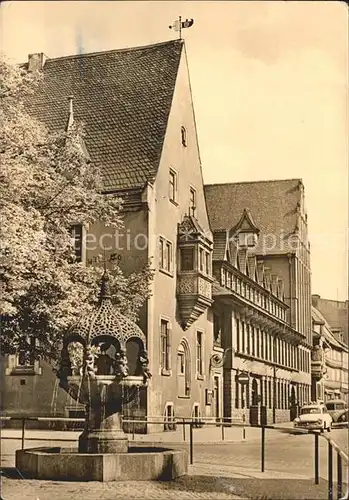 Aschersleben Rathaus mit Hennebrunnen / Aschersleben /Salzlandkreis LKR