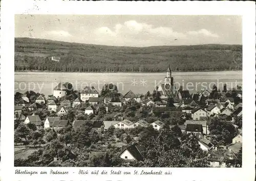 ueberlingen Bodensee Blick auf Stadt und See Kat. ueberlingen