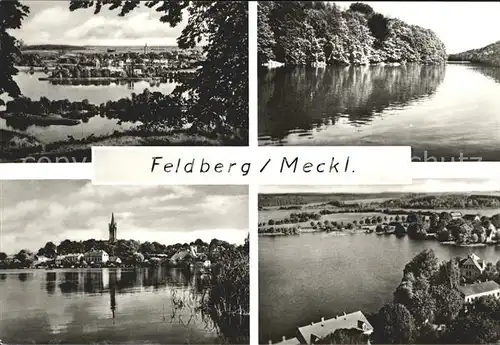 Feldberg Mecklenburg Blick vom Reiherberg Schmaler Luzin Haussee Blick auf den Amtswerder Kat. Feldberger Seenlandschaft