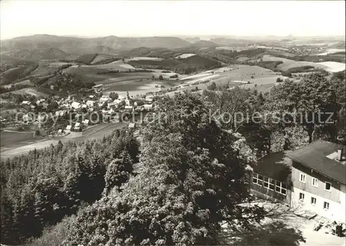 Saupsdorf Berggasthaus Wachberg Panorama Kat. Kirnitzschtal