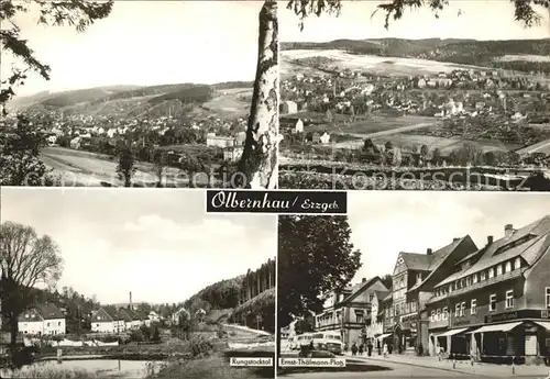 Olbernhau Erzgebirge Panorama Rungstocktal Ernst Thaelmann Platz Kat. Olbernhau