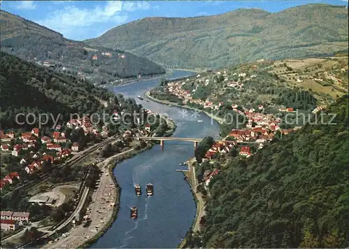 Schlierbach Heidelberg Partie im Neckartal mit Aue Ziegelhausen  Kat. Heidelberg