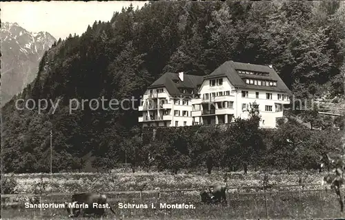 Schruns Vorarlberg Sanatorium Maria Rast im Montafon Kat. Schruns