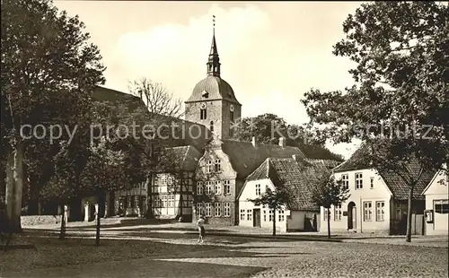 Burg Fehmarn Breite Strasse mit Museum und Kirche Ostseebad Kat. Fehmarn