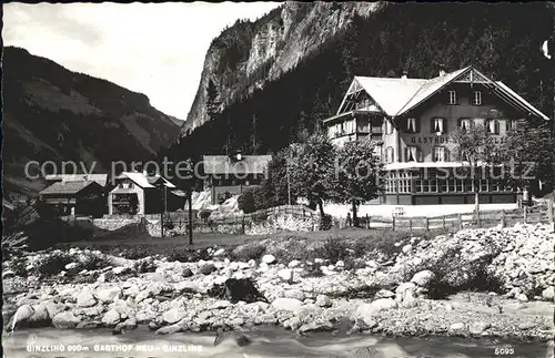 Ginzling Gasthof zur Post Neu Ginzling Partie am Fluss Kat. Mayrhofen