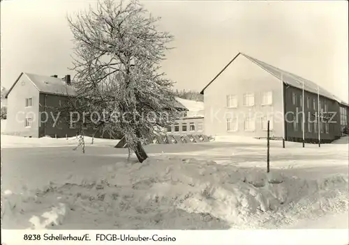 Schellerhau FDGB Urlauber Casino im Winter Kat. Altenberg