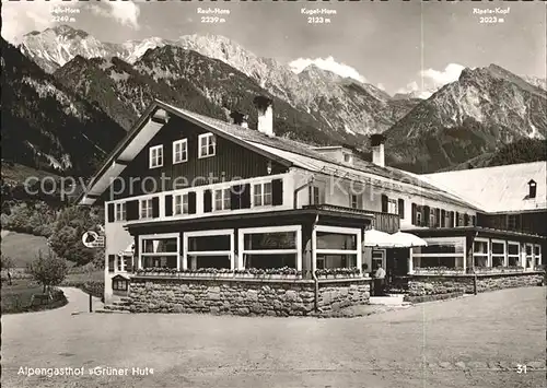 Hinterstein Bad Hindelang Alpengasthof Gruener Hut Allgaeuer Alpen / Bad Hindelang /Oberallgaeu LKR