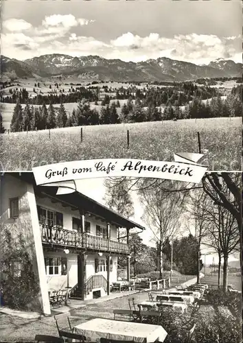 Lechbruck See Panorama Cafe Alpenblick Terrasse Kat. Lechbruck am See