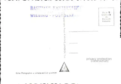 Wiesing Tirol Rasthaus Kanzelkehre Achental Kat. Wiesing Schwaz