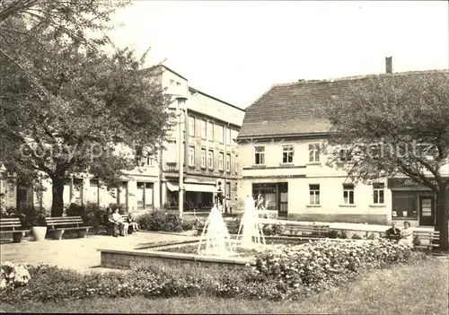 Schkeuditz Markt Brunnen Kat. Schkeuditz