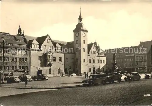 Freiberg Sachsen Obermarkt Rathaus Denkmal Otto des Reichen Kat. Freiberg