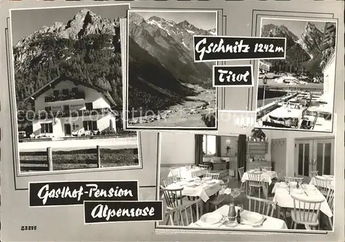 Gschnitz Tirol Gasthof Pension Alpenrose Alpenpanorama Kat. Gschnitz