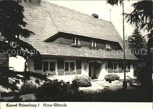 Baerenburg Sachsen Haus Elfriede Kurort Handabzug Kat. Altenberg