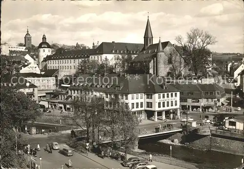 Siegen Westfalen Siegbruecke mit Blick zur Oberstadt Kat. Siegen