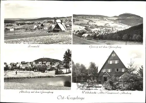 Zinnwald Georgenfeld und Umgebung Geising Geisingberg Waldschaenke Raupennest Kat. Altenberg