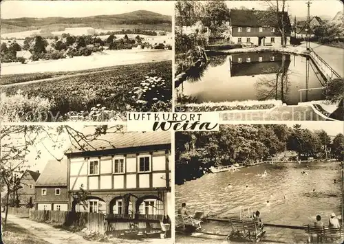 Weifa Teilansichten Luftkurort Schwimmbad Teich Kat. Steinigtwolmsdorf