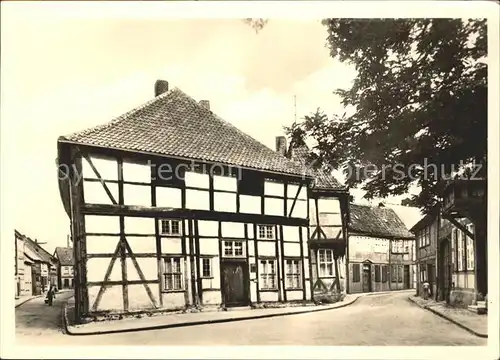 Salzwedel Hochstaenderhaus Fachwerk Kat. Salzwedel