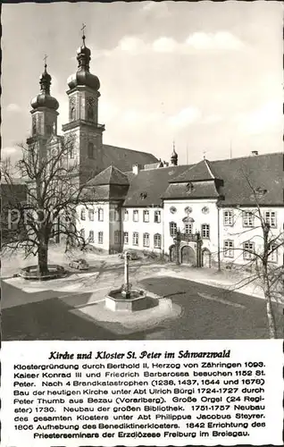 St Peter Schwarzwald Kirche und Kloster Kat. St. Peter