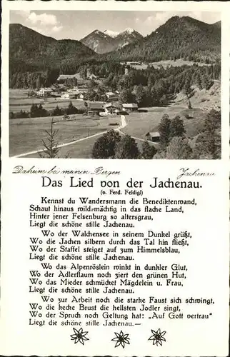 Jachenau Panorama Jachenau Liedtext Kat. Jachenau