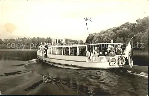 Waren Mueritz Koelpinsee Ausflugsschiff Kat. Waren Mueritz