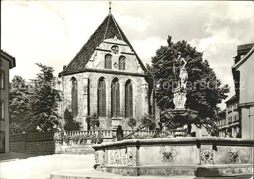 Arnstadt Ilm Bachkirche mit Hopfenbrunnen Kat. Arnstadt